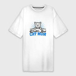 Женская футболка-платье Лучшая мама кошек