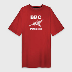 Футболка женская-платье ВВС России, цвет: красный