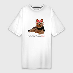 Женская футболка-платье Yorkshire terrier mom