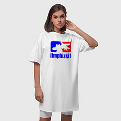 Футболка женская-платье LIMP BIZKIT, цвет: белый — фото 2