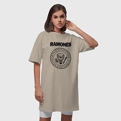 Футболка женская-платье RAMONES, цвет: миндальный — фото 2