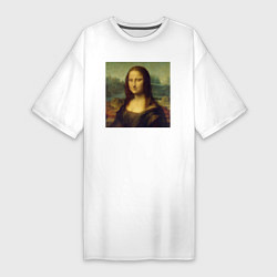 Женская футболка-платье Mona Lisa pixels