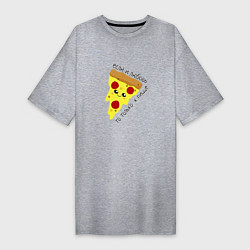Женская футболка-платье Если любовь,то только к пицце