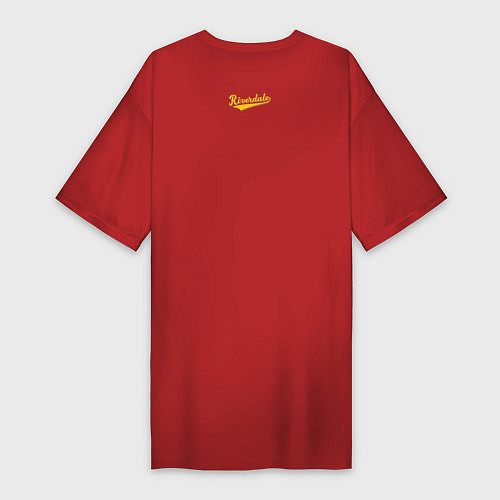 Женская футболка-платье GO BULLDOGS / Красный – фото 2
