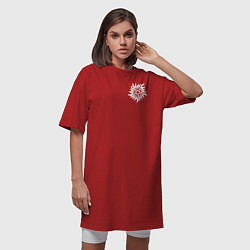 Футболка женская-платье Supernatural Pentagram, цвет: красный — фото 2