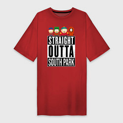 Футболка женская-платье SOUTH PARK, цвет: красный