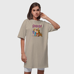 Футболка женская-платье Scooby-Doo, цвет: миндальный — фото 2