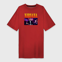 Женская футболка-платье NIRVANA Курт Кобейн