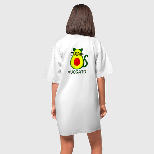 Женская футболка-платье Avokado / Белый – фото 4