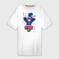 Футболка женская-платье BRAWL STARS DJ FRANK, цвет: белый