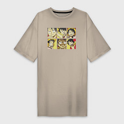 Женская футболка-платье Monkey D Luffy