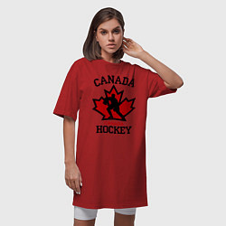 Футболка женская-платье Canada Hockey, цвет: красный — фото 2