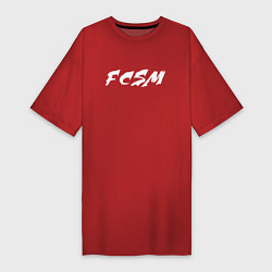 Футболка женская-платье FCSM, цвет: красный