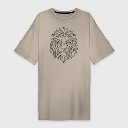 Женская футболка-платье Геометрический Лев