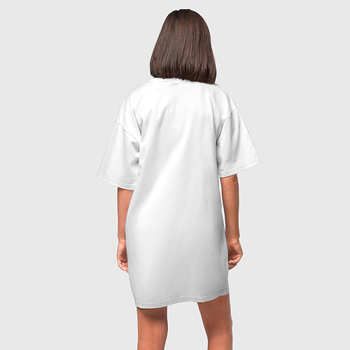 Женская футболка-платье Данет, вопрос, нервозность / Белый – фото 4