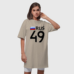 Футболка женская-платье RUS 49, цвет: миндальный — фото 2