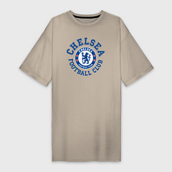 Футболка женская-платье Chelsea FC, цвет: миндальный