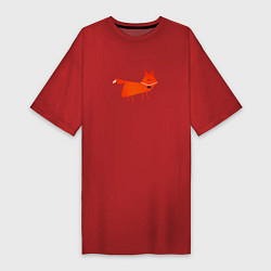 Женская футболка-платье Рыжая лисичка