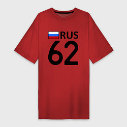 Футболка женская-платье RUS 62, цвет: красный