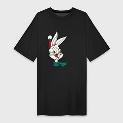 Футболка женская-платье Bugs Bunny, цвет: черный