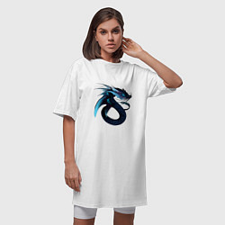 Футболка женская-платье Морской левиафан, цвет: белый — фото 2