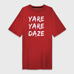Футболка женская-платье YARE YARE DAZE, цвет: красный