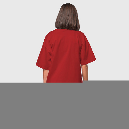 Женская футболка-платье Бургер на спорте / Красный – фото 4