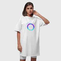 Футболка женская-платье Cyberpunk 2077 afterlife, цвет: белый — фото 2