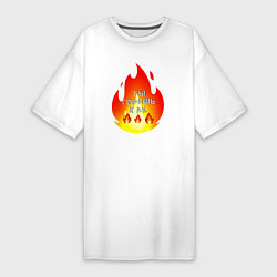 Женская футболка-платье Ты горишь как огонь