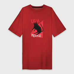 Женская футболка-платье Тьфу Люди Black Cat