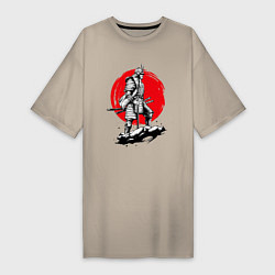 Женская футболка-платье Воин-самурай