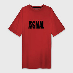 Футболка женская-платье ANIMAL ЭНИМАЛ, цвет: красный