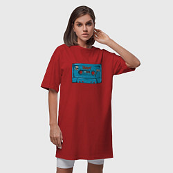 Футболка женская-платье Кассета Slipknot, цвет: красный — фото 2
