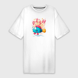 Женская футболка-платье Рыба
