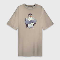 Женская футболка-платье Чайка Пират - Seagull Pirate