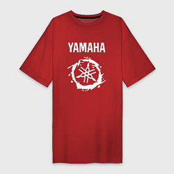 Футболка женская-платье YAMAHA ЯМАХА МОТОСПОРТ, цвет: красный