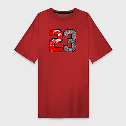 Футболка женская-платье 23 - Jordan, цвет: красный