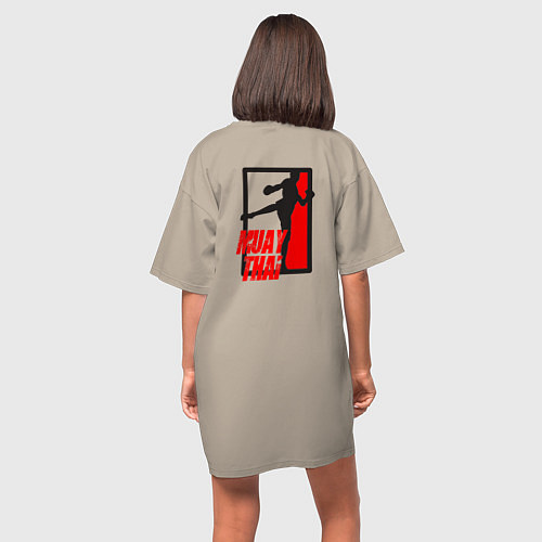 Женская футболка-платье MUAY THAI двусторонняя / Миндальный – фото 4