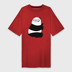 Женская футболка-платье Возмущенная панда