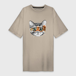 Женская футболка-платье Тигровый гот