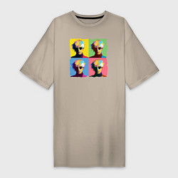 Женская футболка-платье Коллаж Художника Andy Warhol