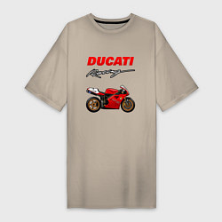 Женская футболка-платье DUCATI ДУКАТИ MOTOSPORT