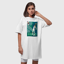 Футболка женская-платье Giannis, цвет: белый — фото 2