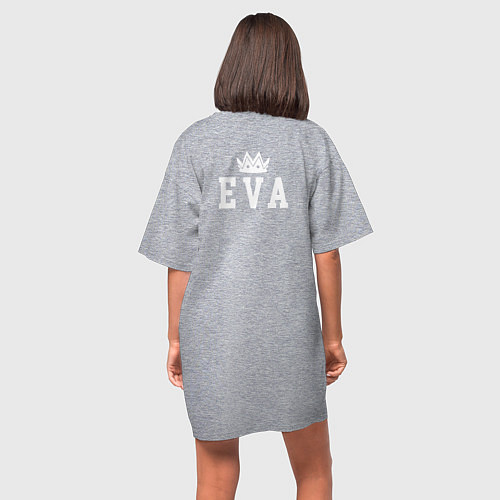 Женская футболка-платье Ева Корона на спине / Меланж – фото 4