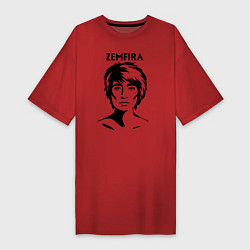 Женская футболка-платье ZEMFIRA эскиз портрет