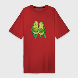 Женская футболка-платье Парочка авокадо