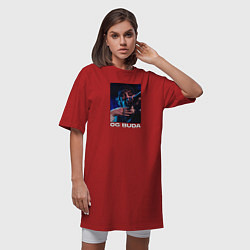 Футболка женская-платье OG BUDA С МИКРОФОНОМ, цвет: красный — фото 2