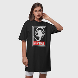 Футболка женская-платье Драйв, цвет: черный — фото 2