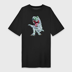 Женская футболка-платье Динозавр-мумия