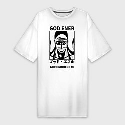 Женская футболка-платье Enel God Goro Goro no Mi One Piece